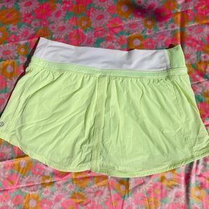 Lululemon Neon Green Running Skort